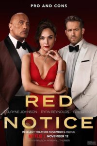 Streama Red Notice med Nordic IPTV - Netflix actionkomedi poster med Dwayne Johnson och cast.
